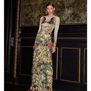 Alice + Olivia Women’s Delora Multicolor Floral Maxi Dress